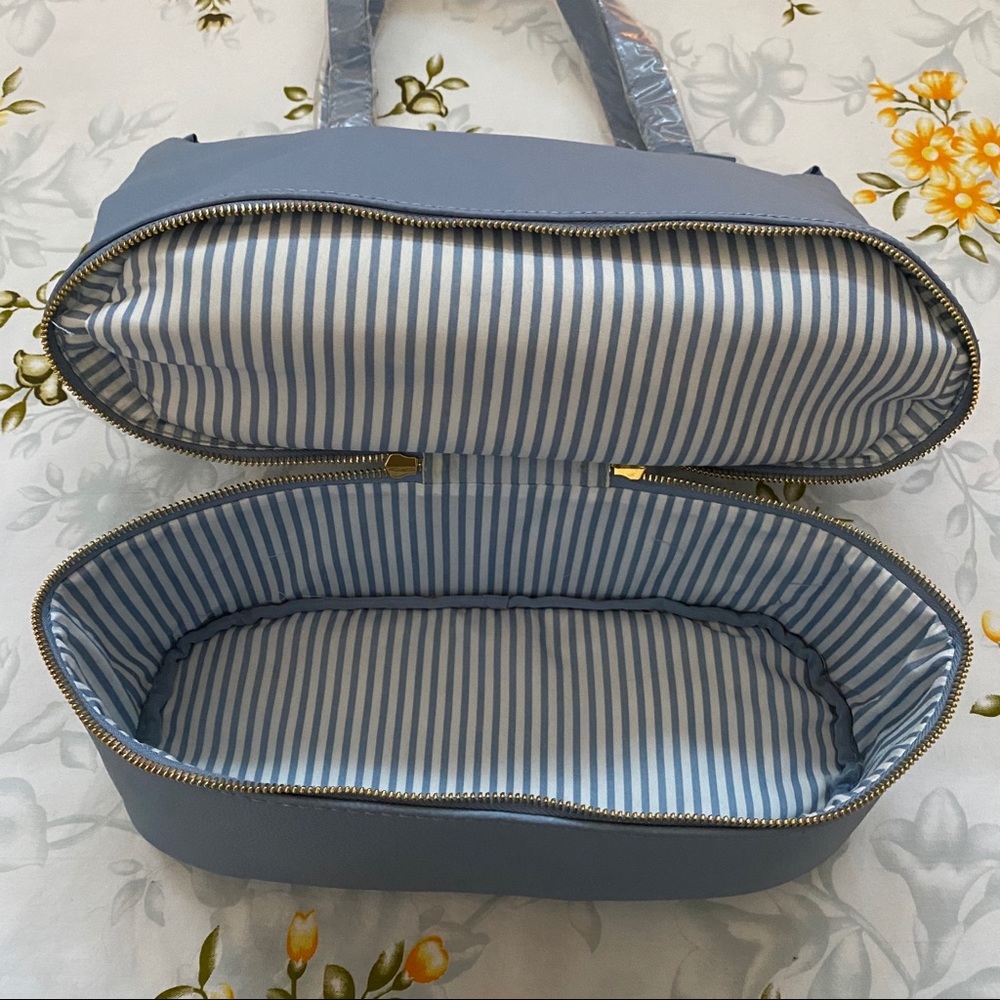 Joy Mangano Double Decker Leather Tote & Wristlet - Picture 3 of 16
